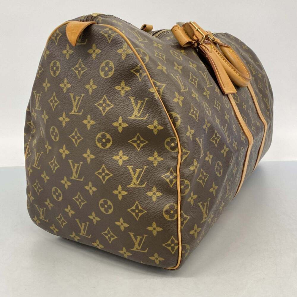 LOUIS VUITTON Brown Monogram Keepall 55 Boston Bag - Picture 2 of 13